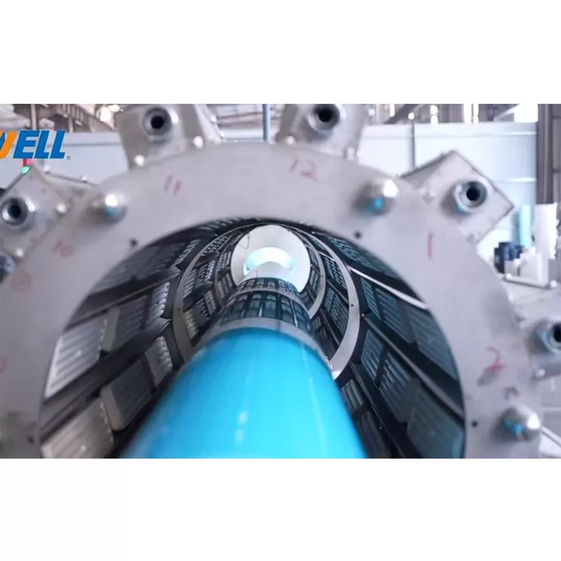 400mm PVC-O Plastic Pipe Extrusion Line Biaxial Stretching PVC Pipe Extruder Machines