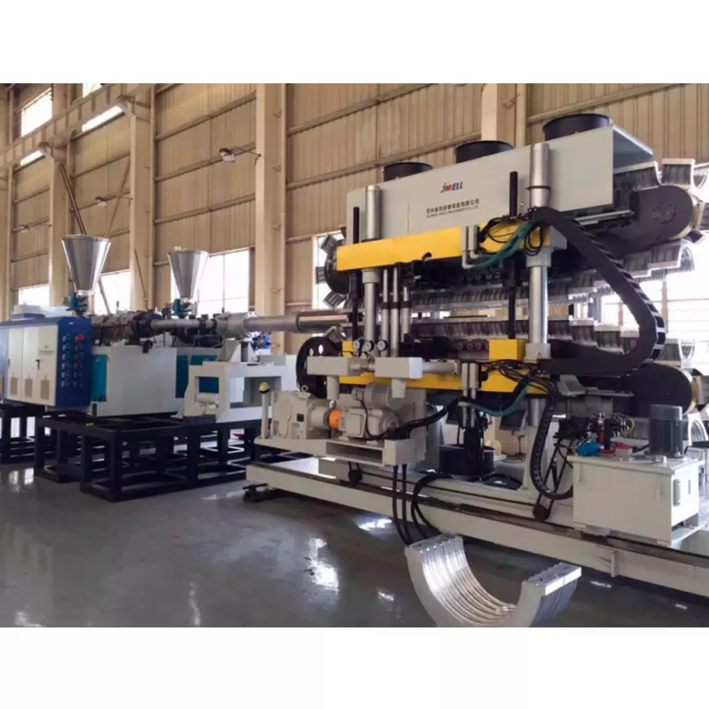 HDPE PP Vertical Type Double Wall Corrugated Pipe And PVC Ribbed Pipe Extrusion Line