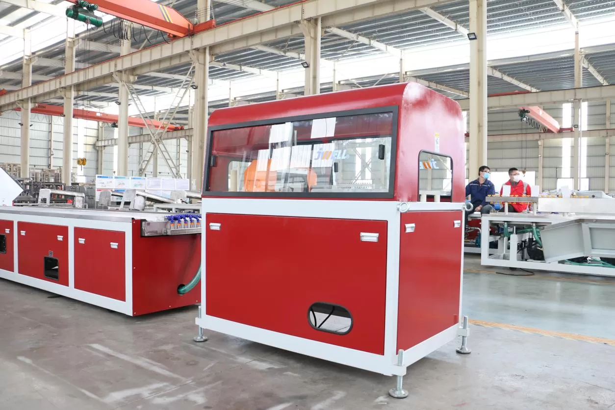 Description of PP PE Wood Plastic WPC Decking Floor Extrusion Line