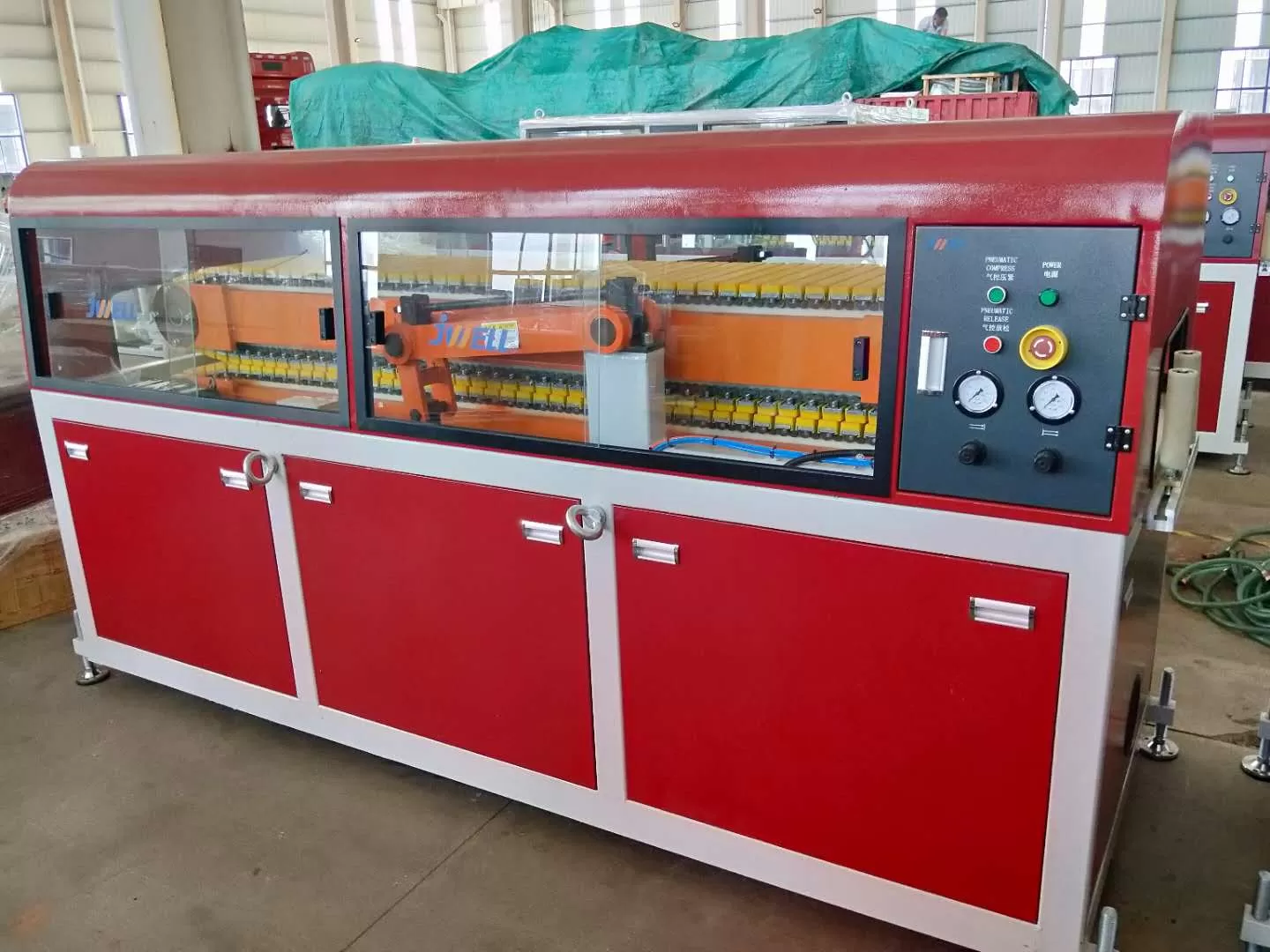 Description of PVC PP HDPE Plastic Reinforce with Steel and Wood Plastic Extrusion Line