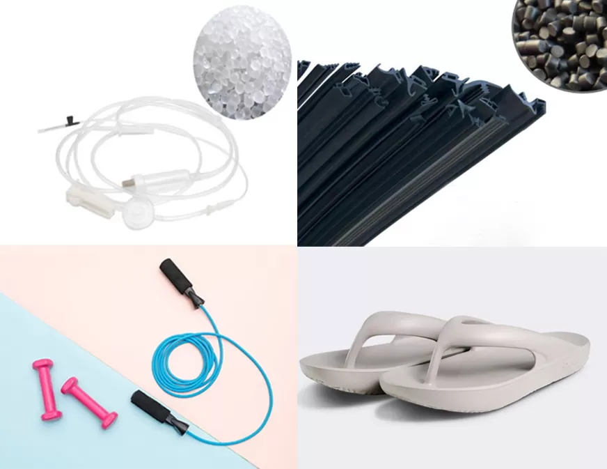Application of TPE Thermoplastic Rubber Elastomer Plastic Compounding Machine Application of TPE Thermoplastic Rubber Elastomer Plastic Compounding Machine